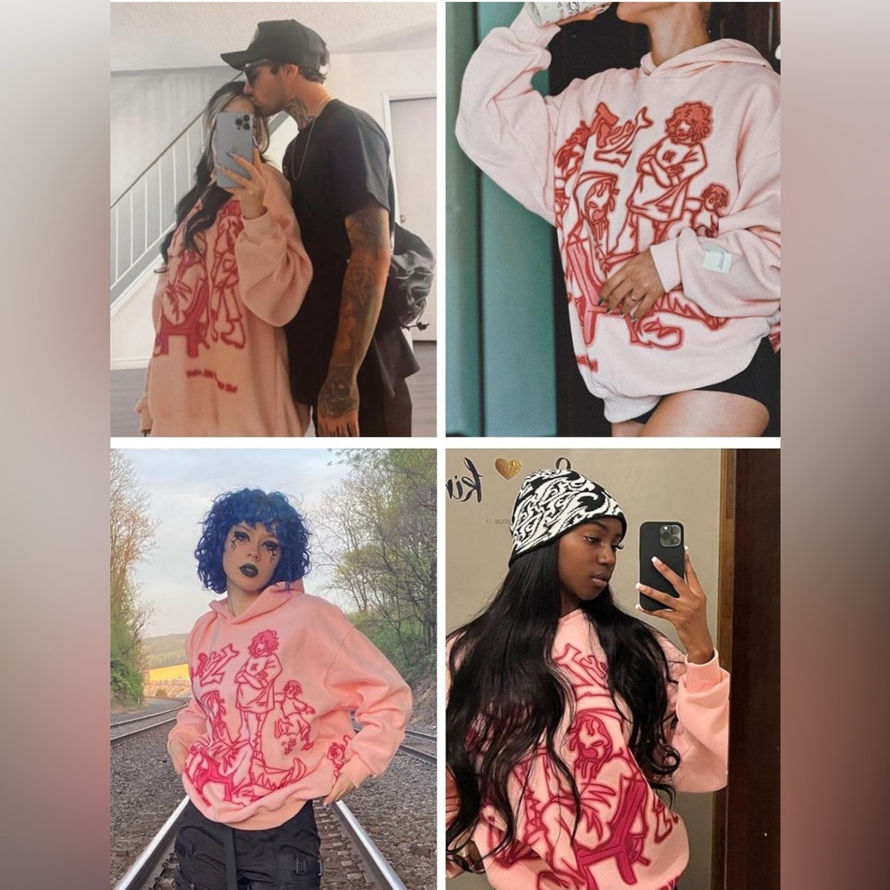 NWOT- Aelfric Eden Graphic Cartoon Character Print Hoodie- Streetwear Unisex - Picture 6 of 7